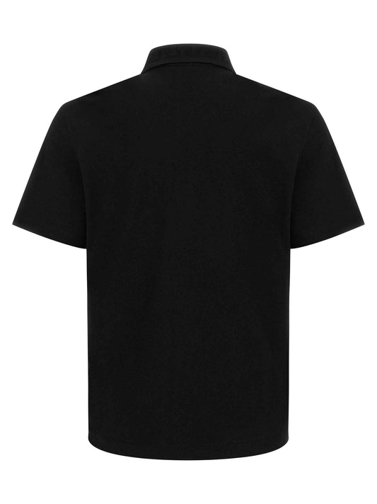 Black Cotton Polo Shirt