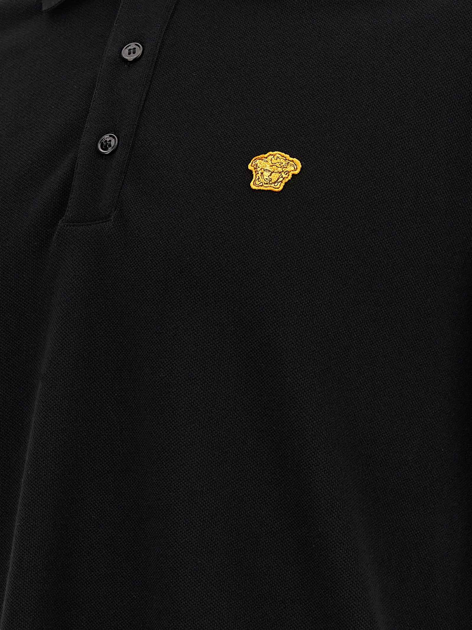Black Cotton Polo Shirt