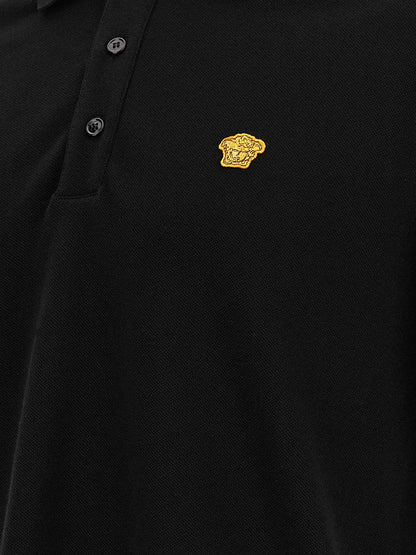 Black Cotton Polo Shirt