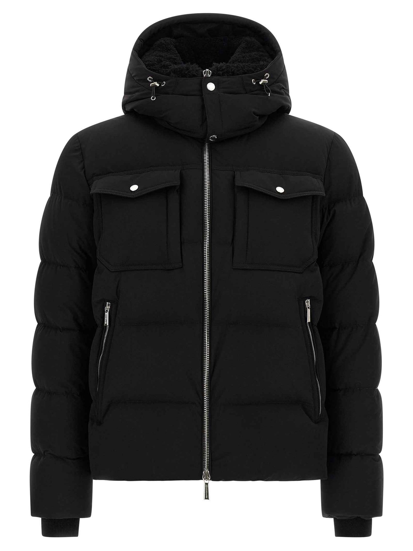 Black Wool Bomber