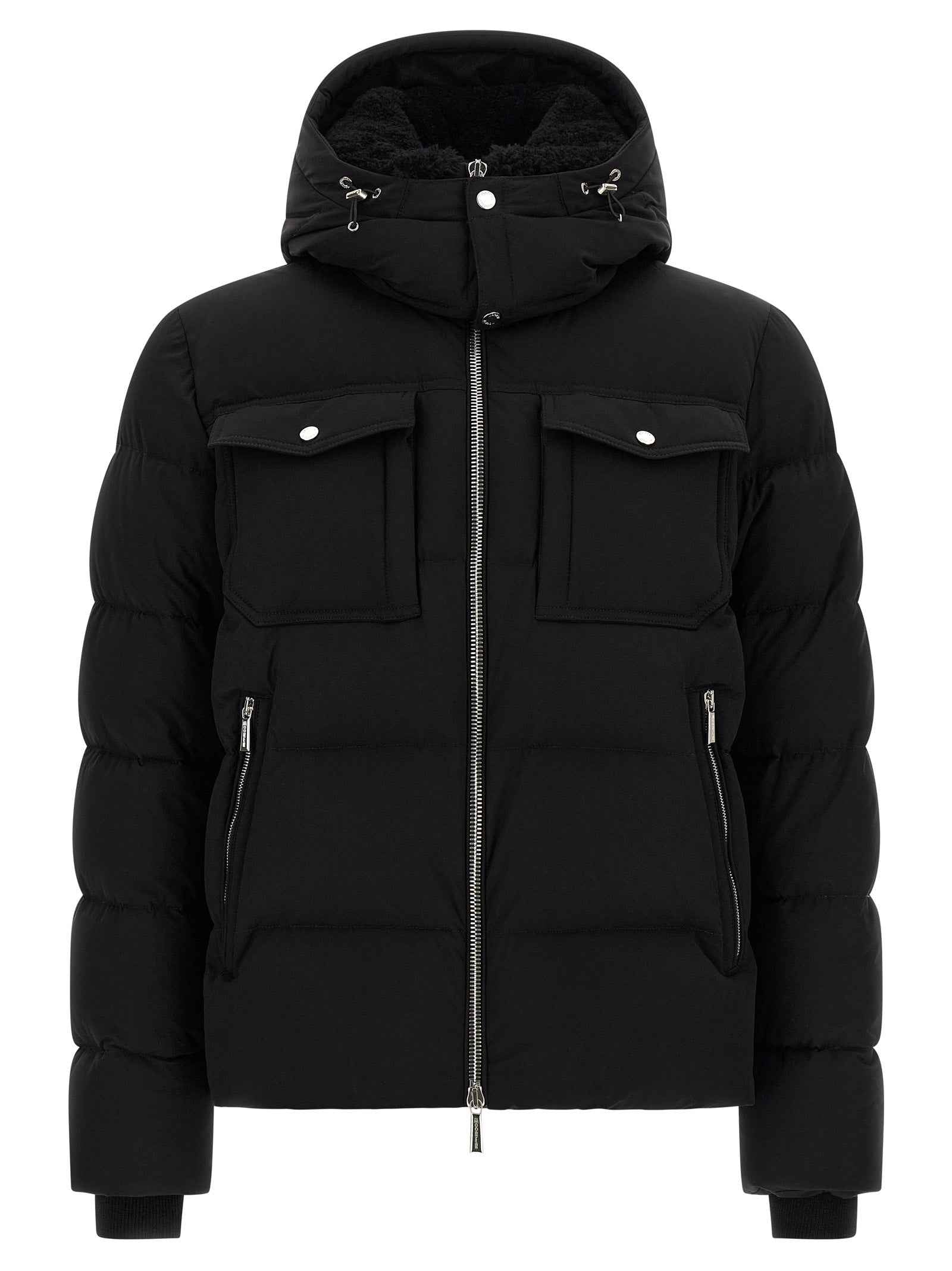 Black Wool Bomber
