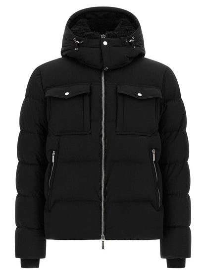 Black Wool Bomber