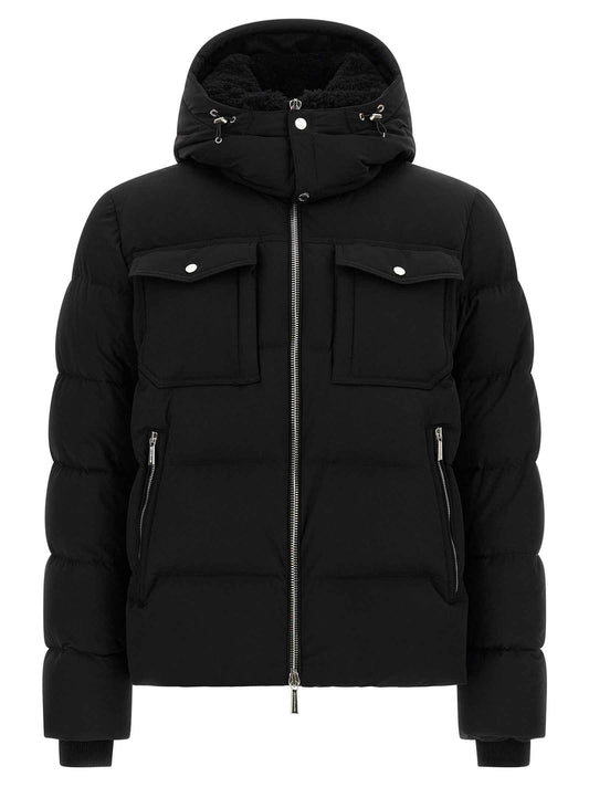 Black Wool Bomber