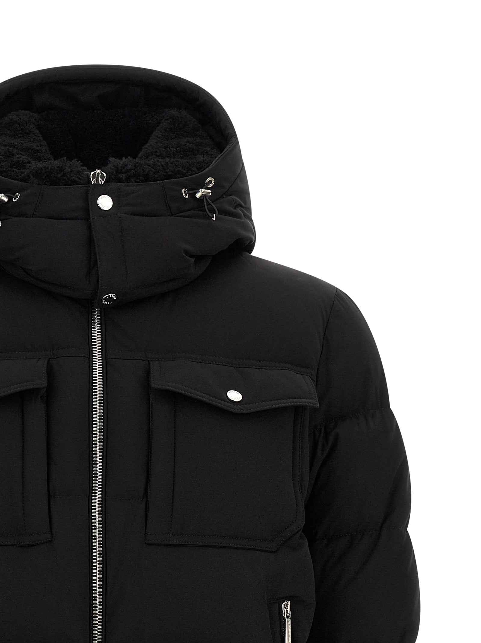 Black Wool Bomber
