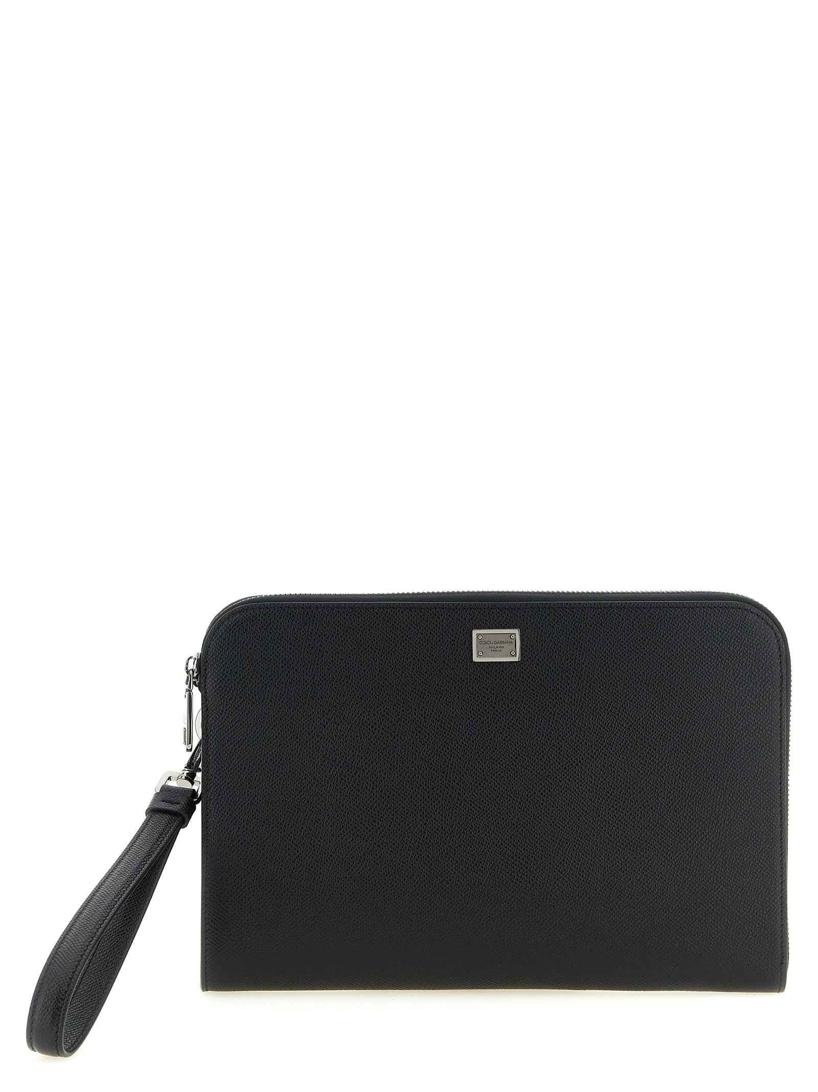 Black Calfskin Clutch Bag