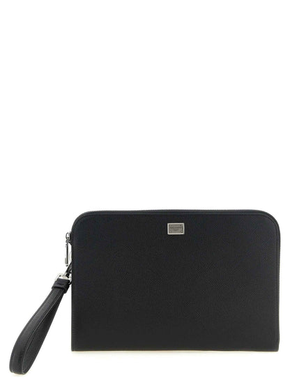 Black Calfskin Clutch Bag