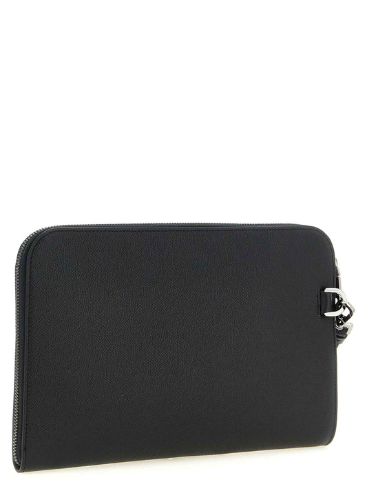 Black Calfskin Clutch Bag