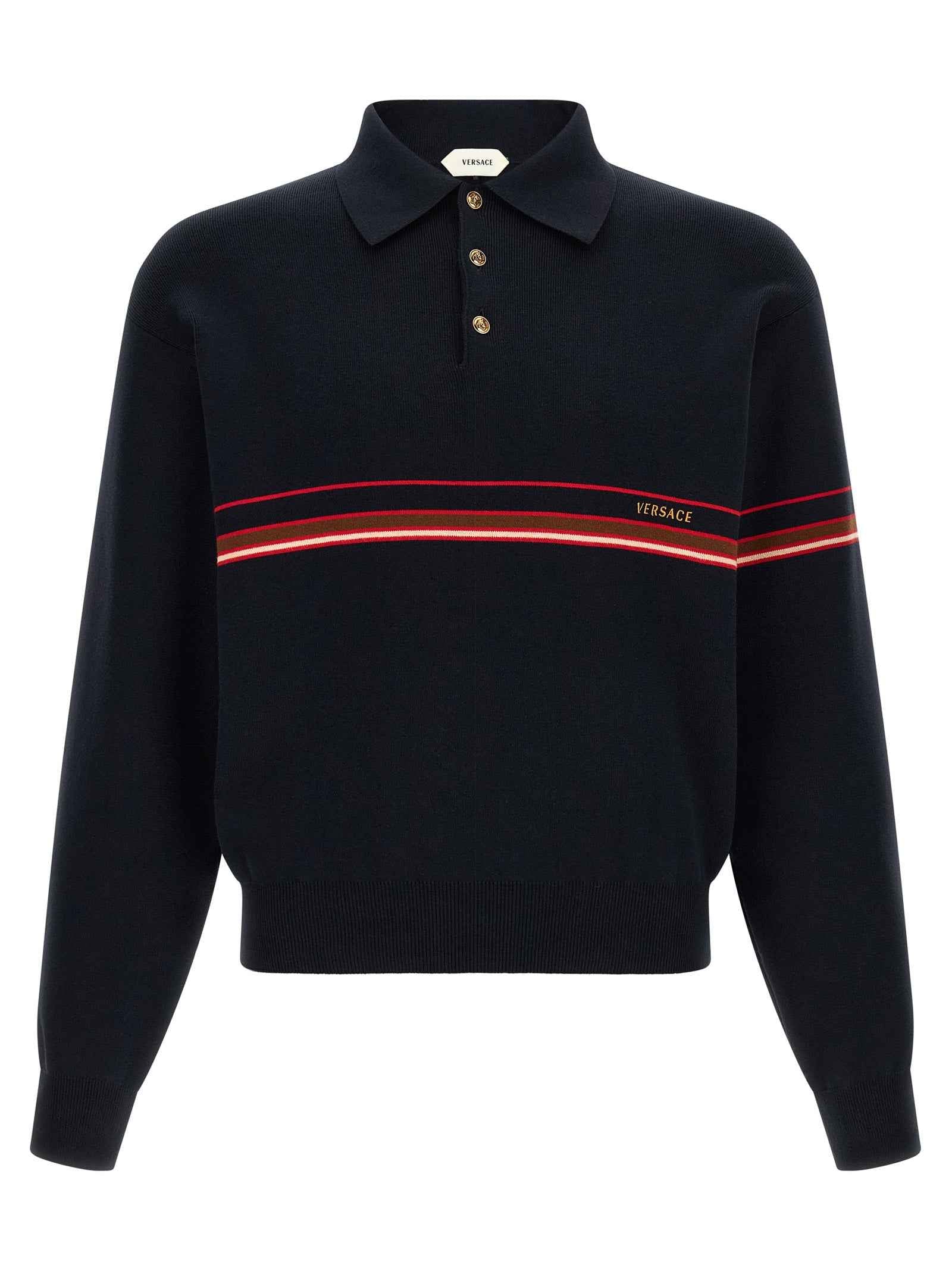 Blue Cotton Polo Shirt