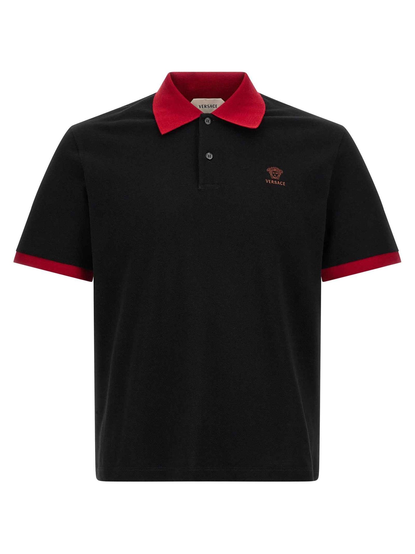 Black Cotton Polo Shirt