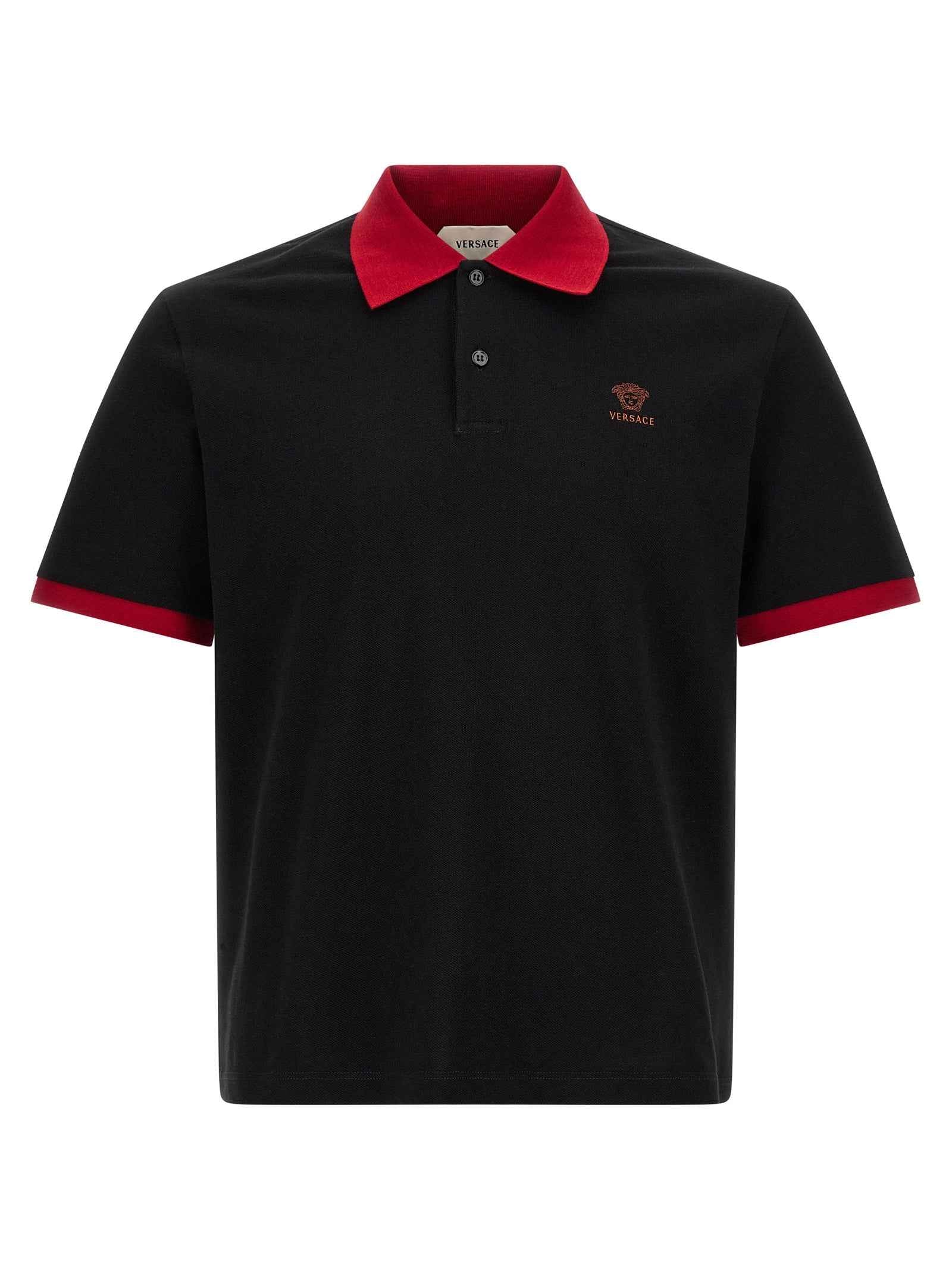Black Cotton Polo Shirt