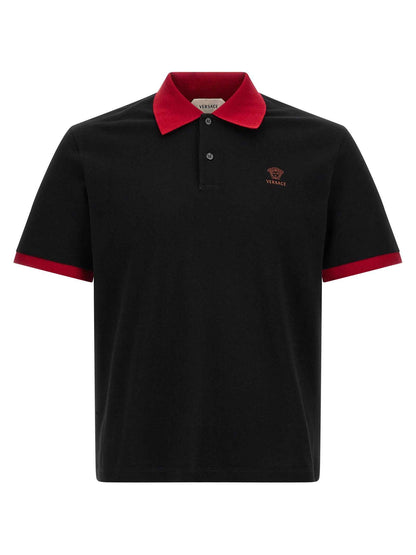 Black Cotton Polo Shirt