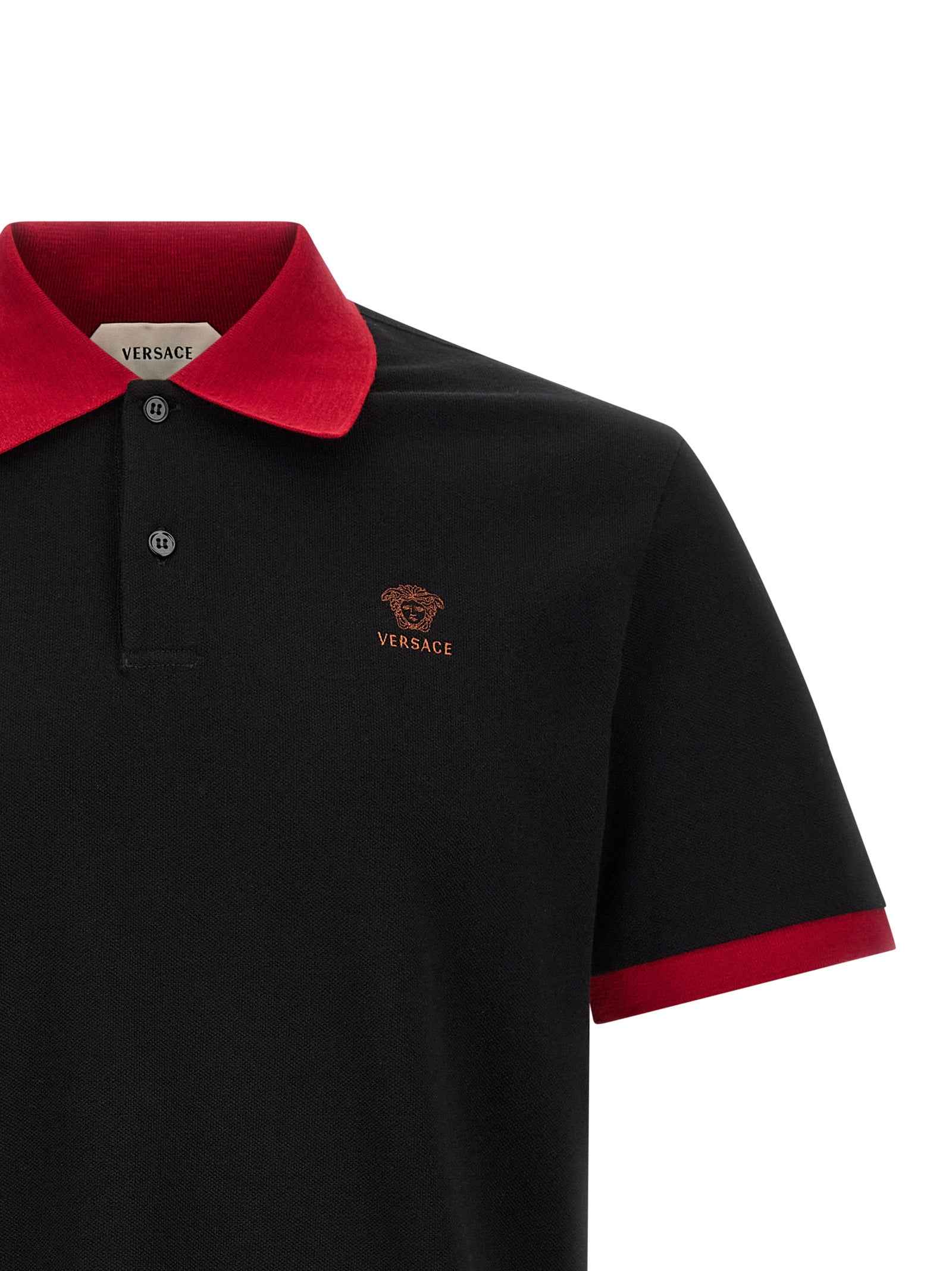 Black Cotton Polo Shirt