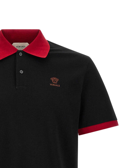 Black Cotton Polo Shirt
