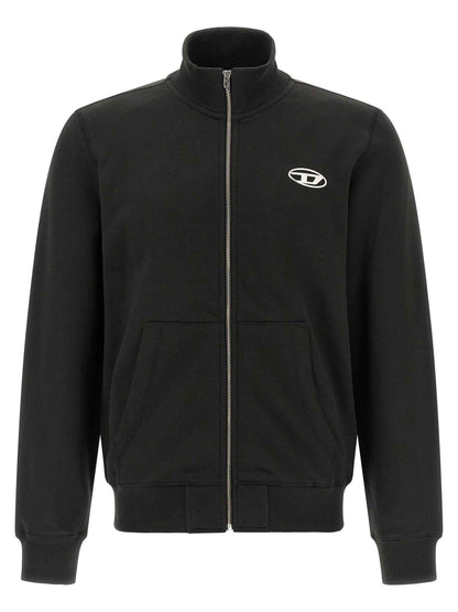 Black Cotton Sweatshirt