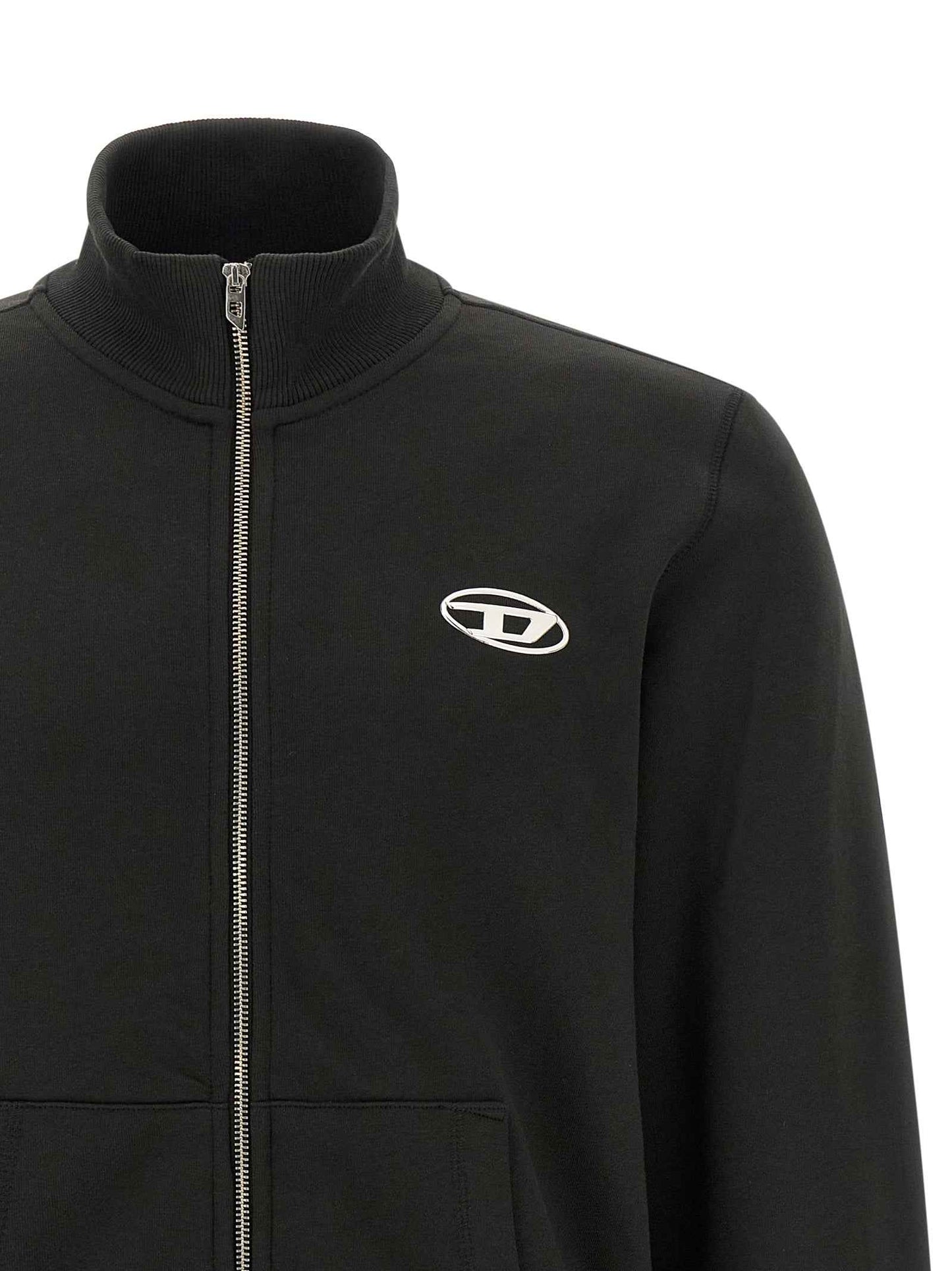 Black Cotton Sweatshirt