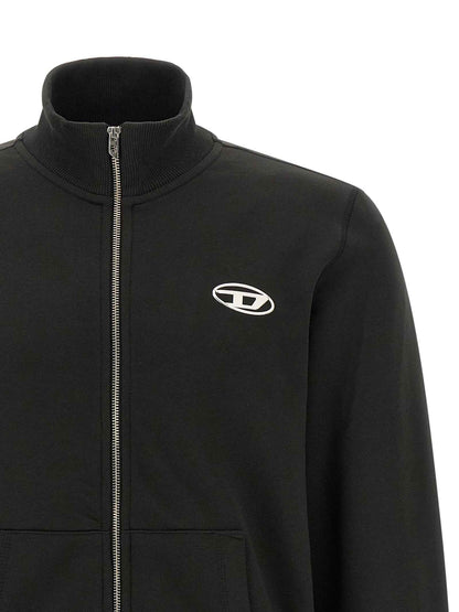 Black Cotton Sweatshirt