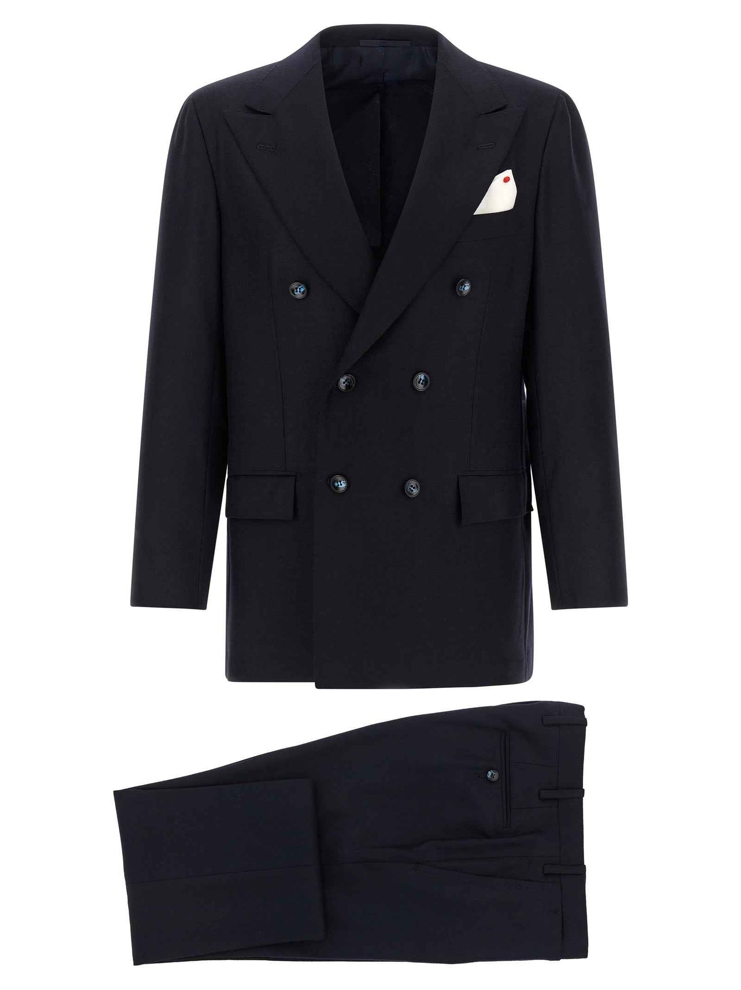 Blue Virgin Wool Two-Piece Suit
