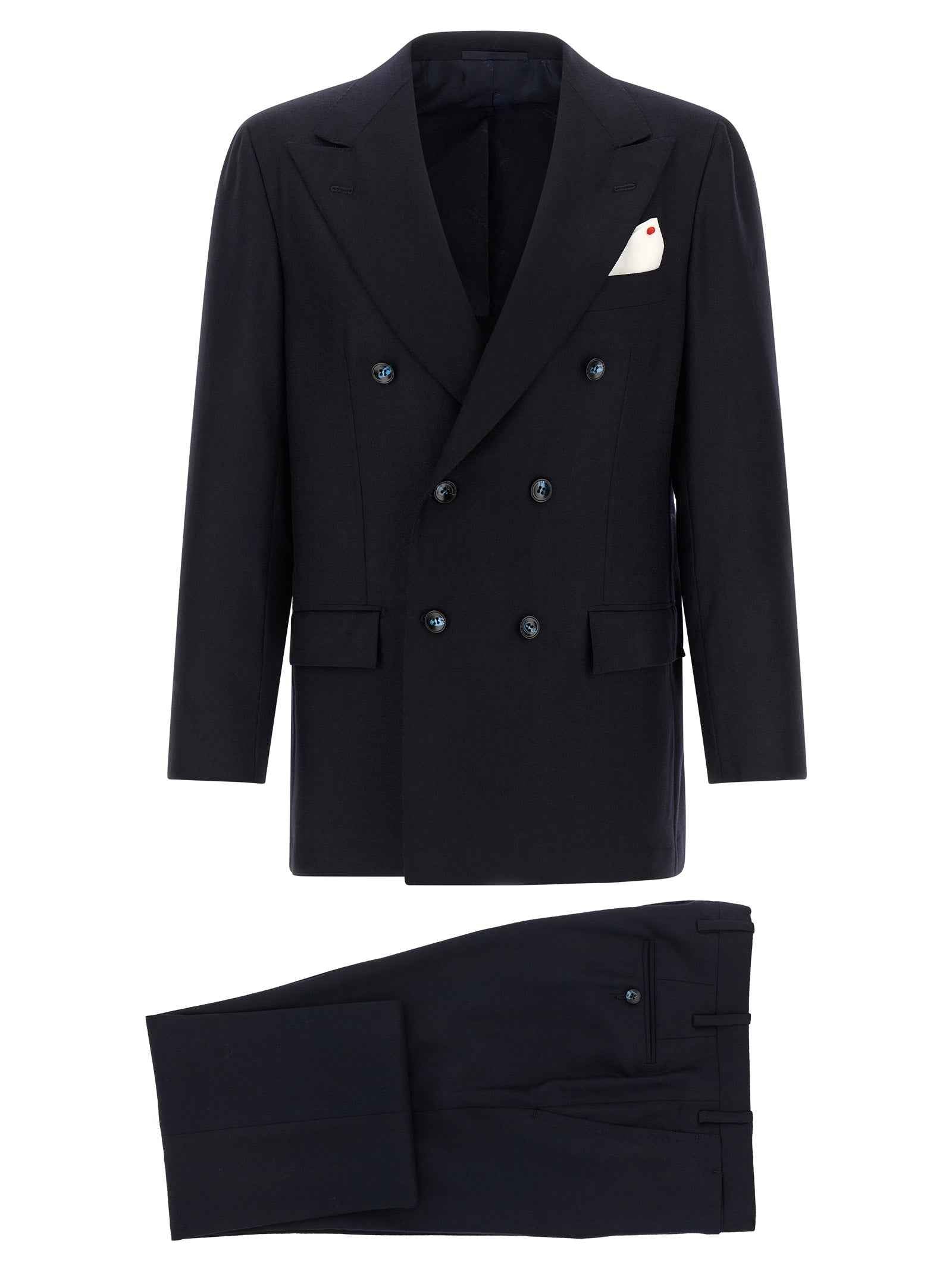 Blue Virgin Wool Two-Piece Suit