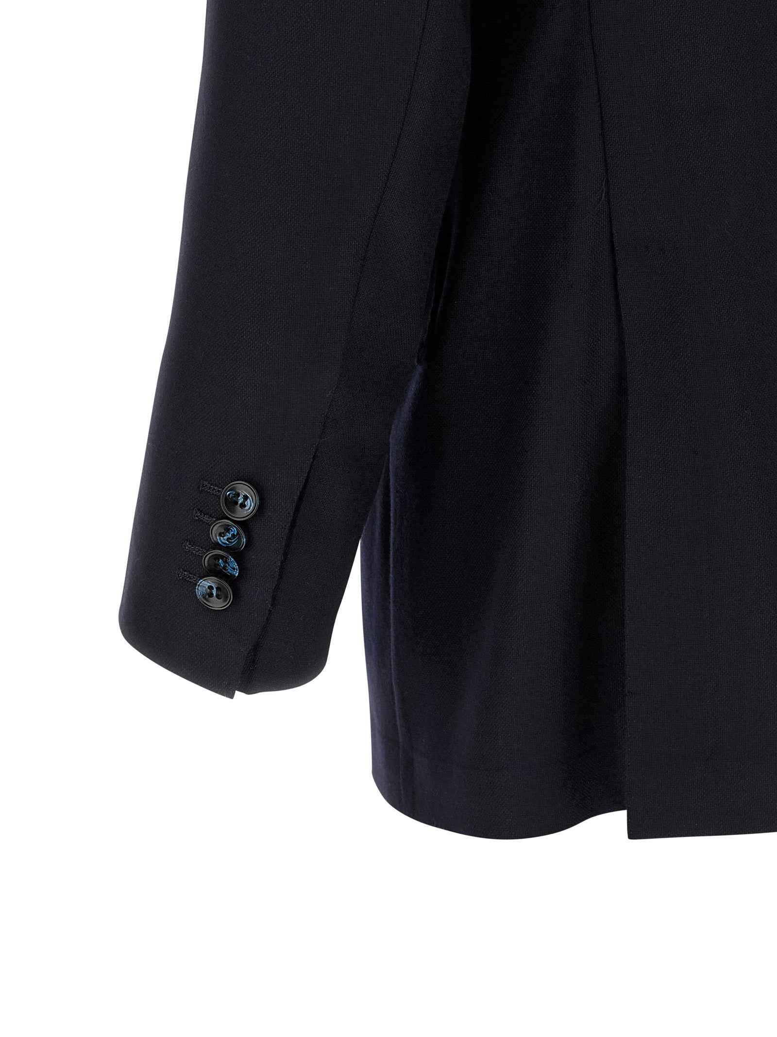 Blue Virgin Wool Two-Piece Suit