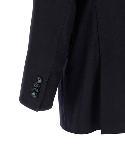 Blue Virgin Wool Two-Piece Suit