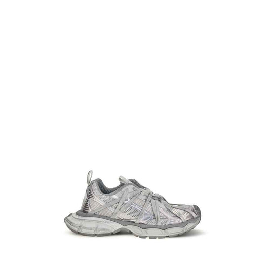 Gray Polyethylene Athletic Sneakers