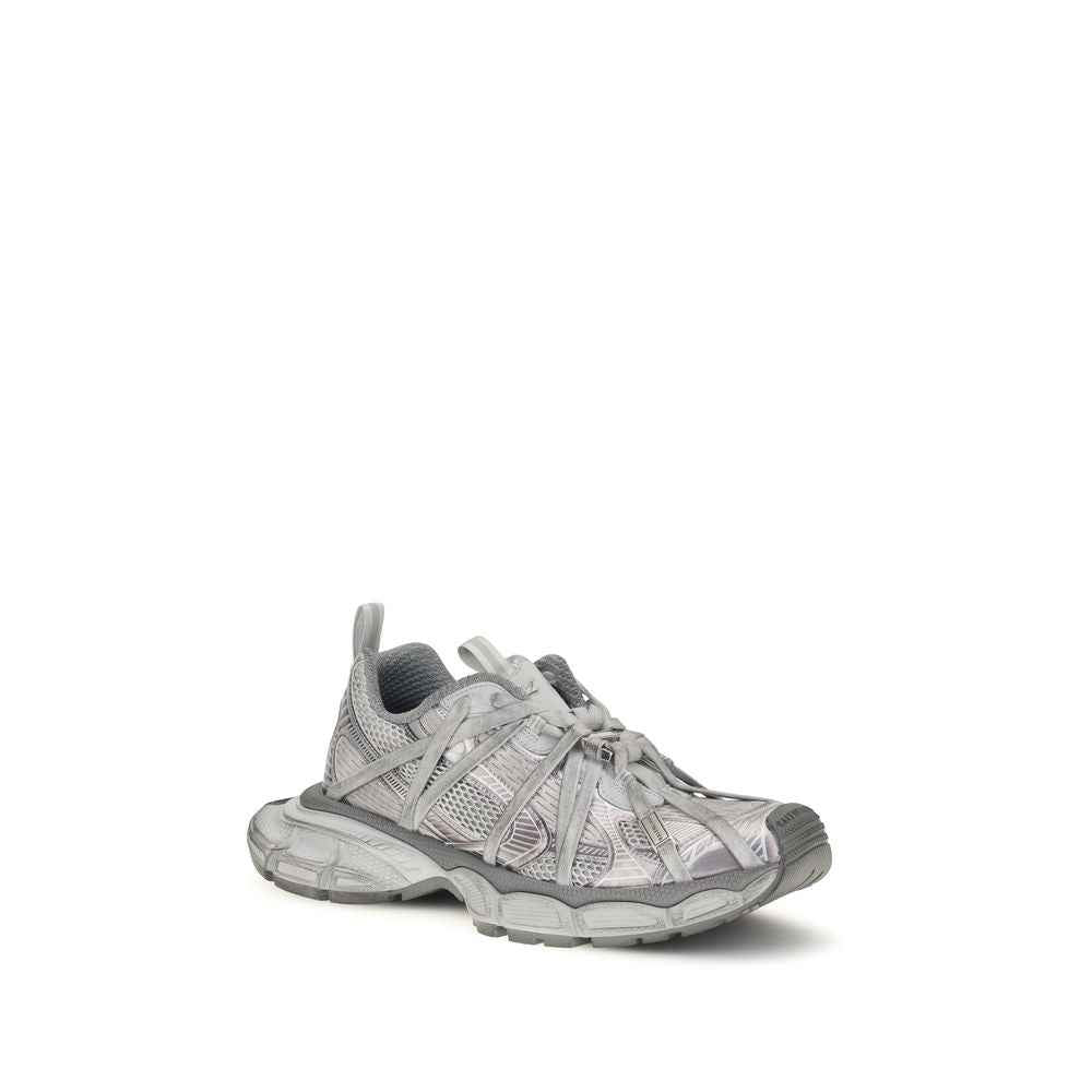 Gray Polyethylene Athletic Sneakers
