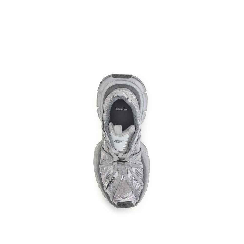 Gray Polyethylene Athletic Sneakers