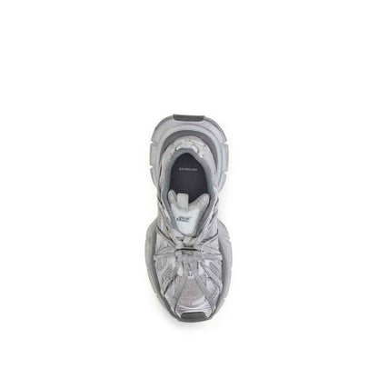 Gray Polyethylene Athletic Sneakers