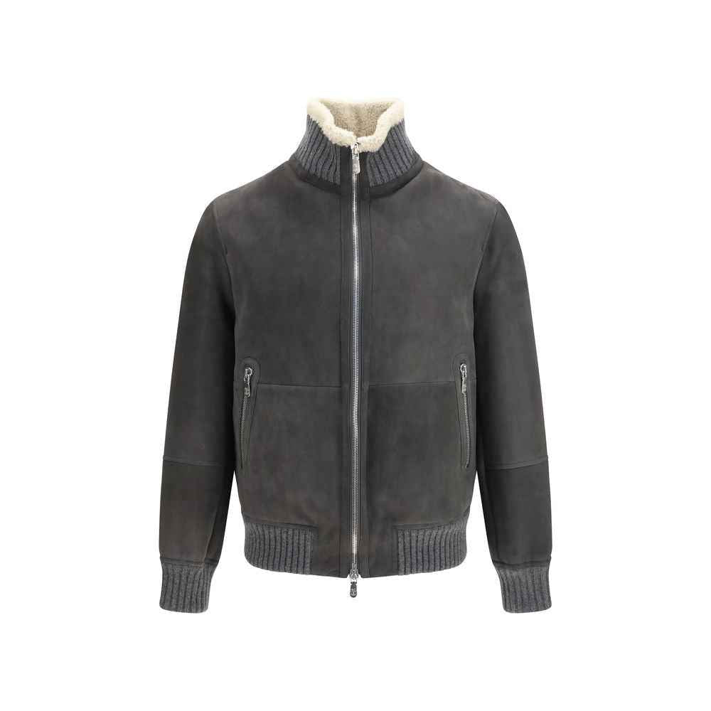 Gray Wool Oves Aries Full-Length Jacket