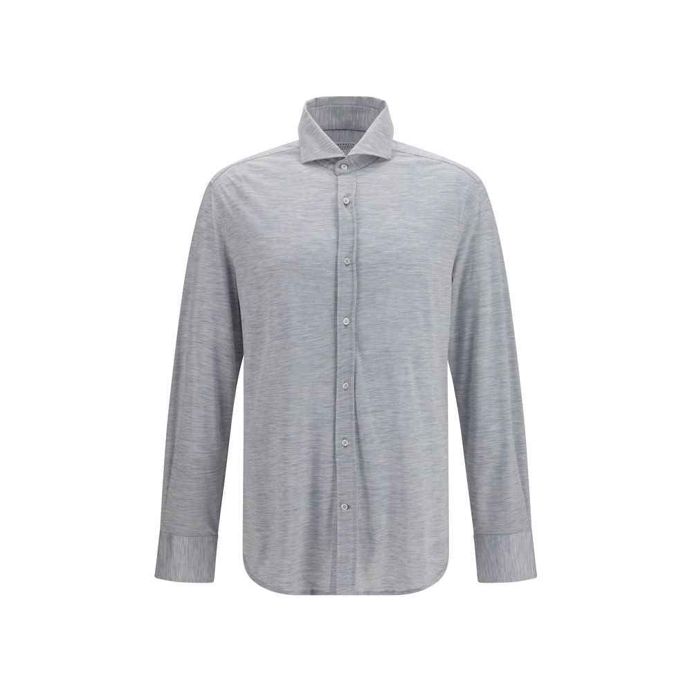 Gray Silk Dress Shirt