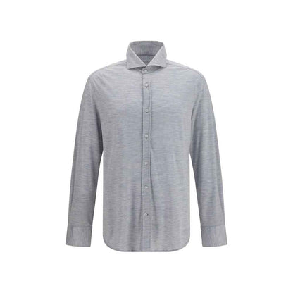 Gray Silk Dress Shirt