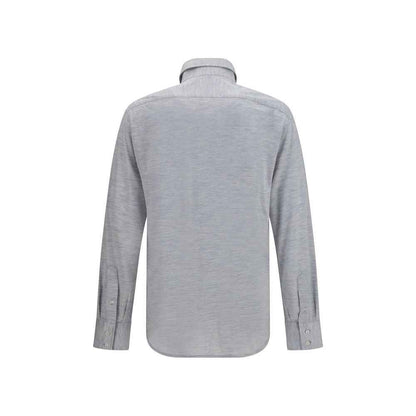 Gray Silk Dress Shirt