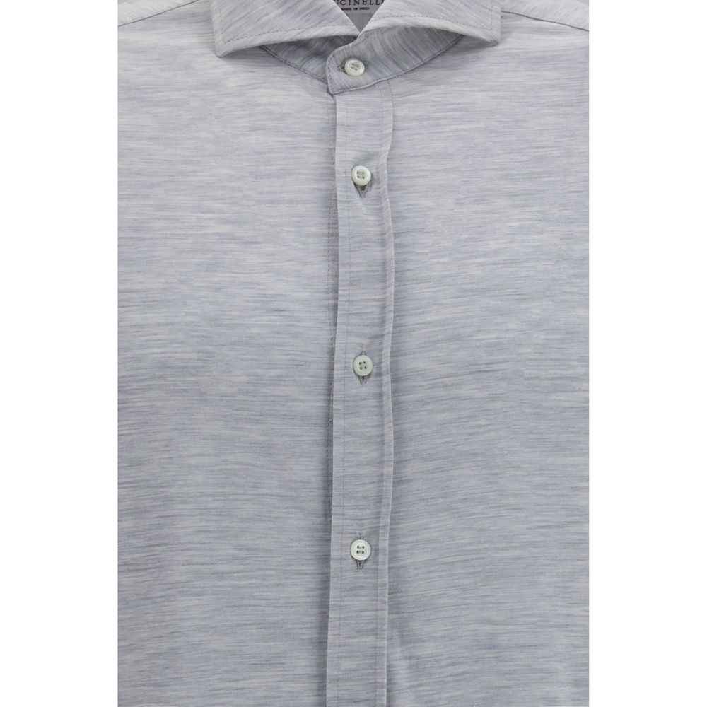Gray Silk Dress Shirt