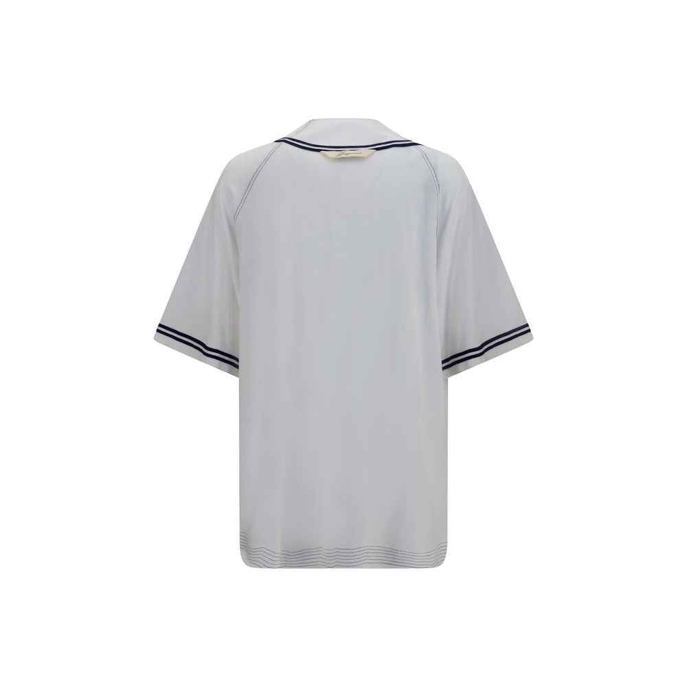 White Cotton Pattern Shirt