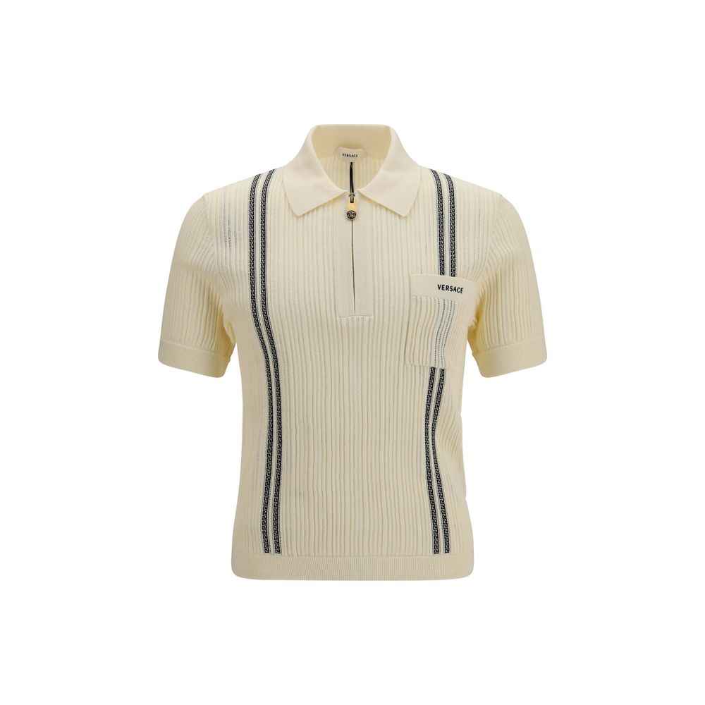 Beige Cotton Polo Shirt
