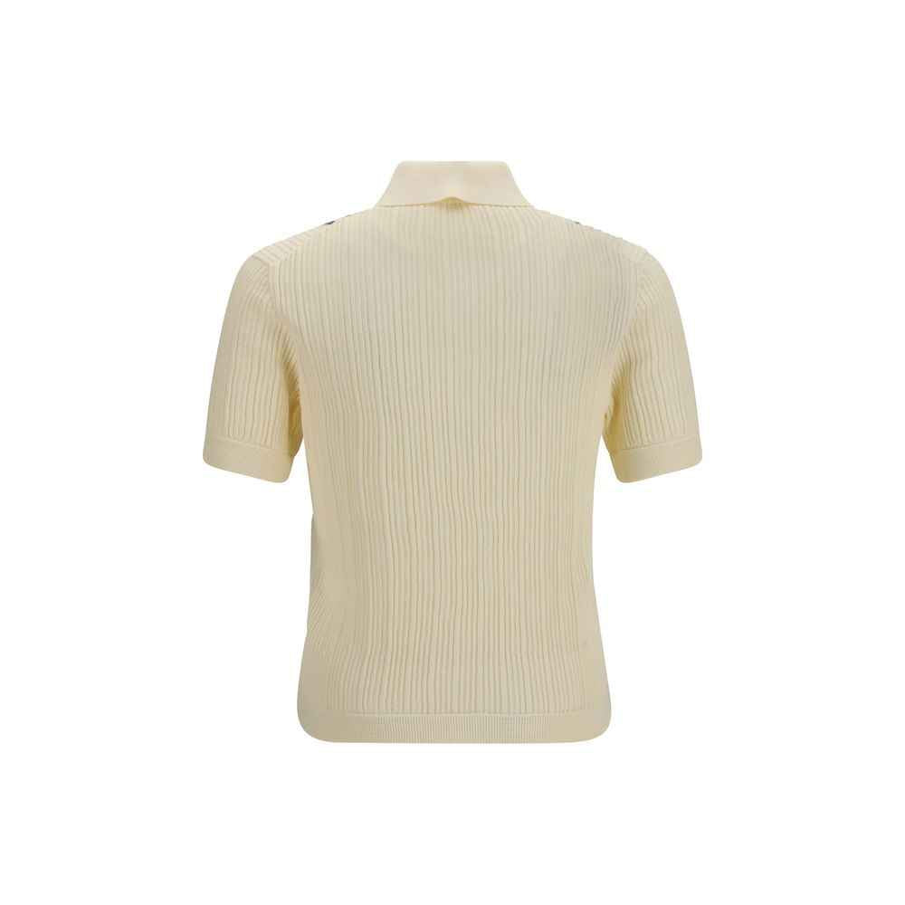 Beige Cotton Polo Shirt