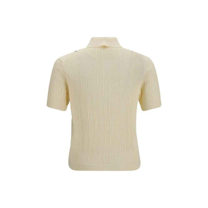 Beige Cotton Polo Shirt