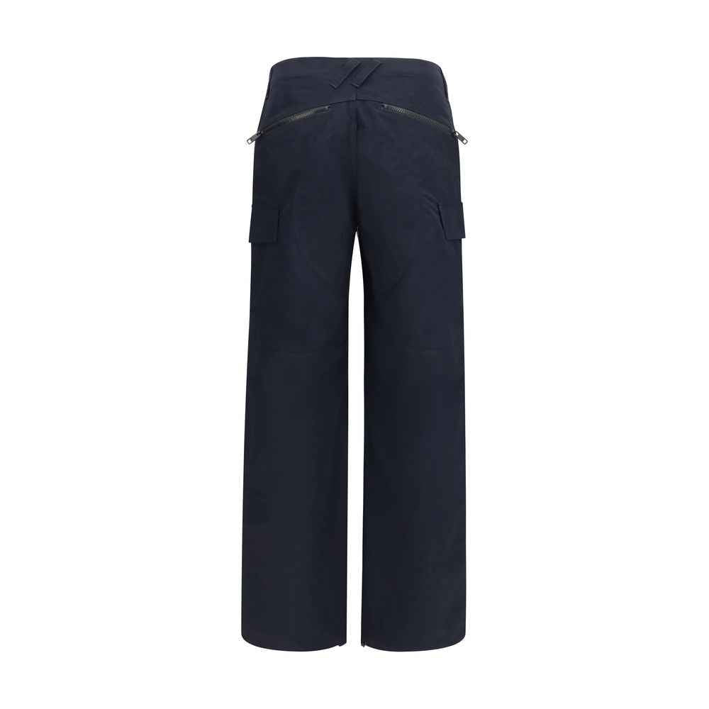 Blue Polyamide Cargo Pants