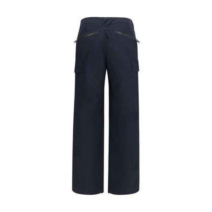 Blue Polyamide Cargo Pants