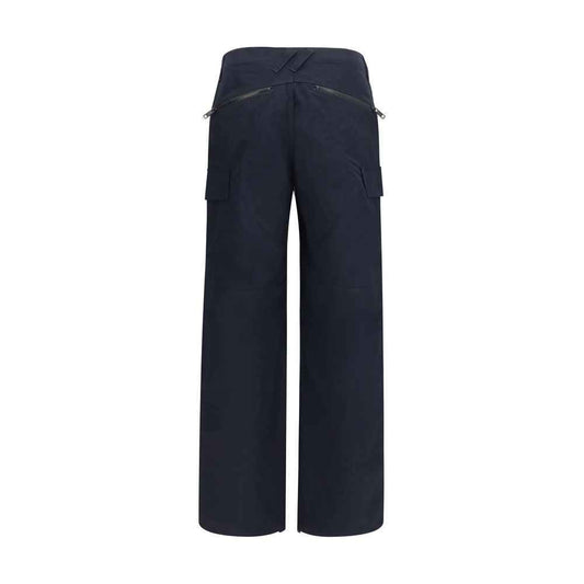 Blue Polyamide Cargo Pants