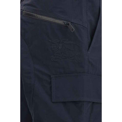 Blue Polyamide Cargo Pants