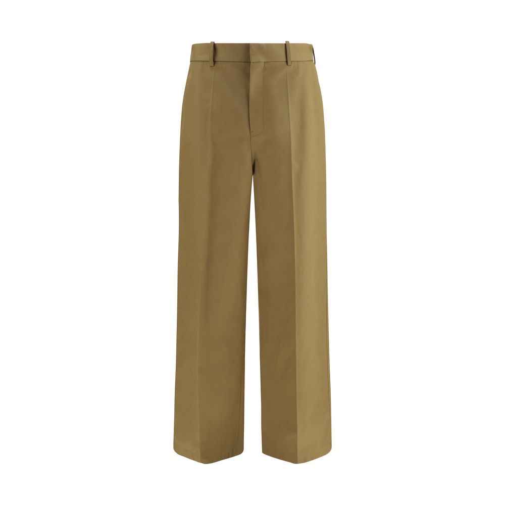 Beige Cotton Chino Pants