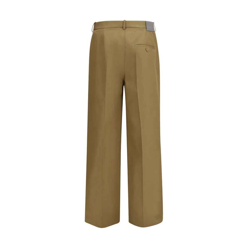 Beige Cotton Chino Pants