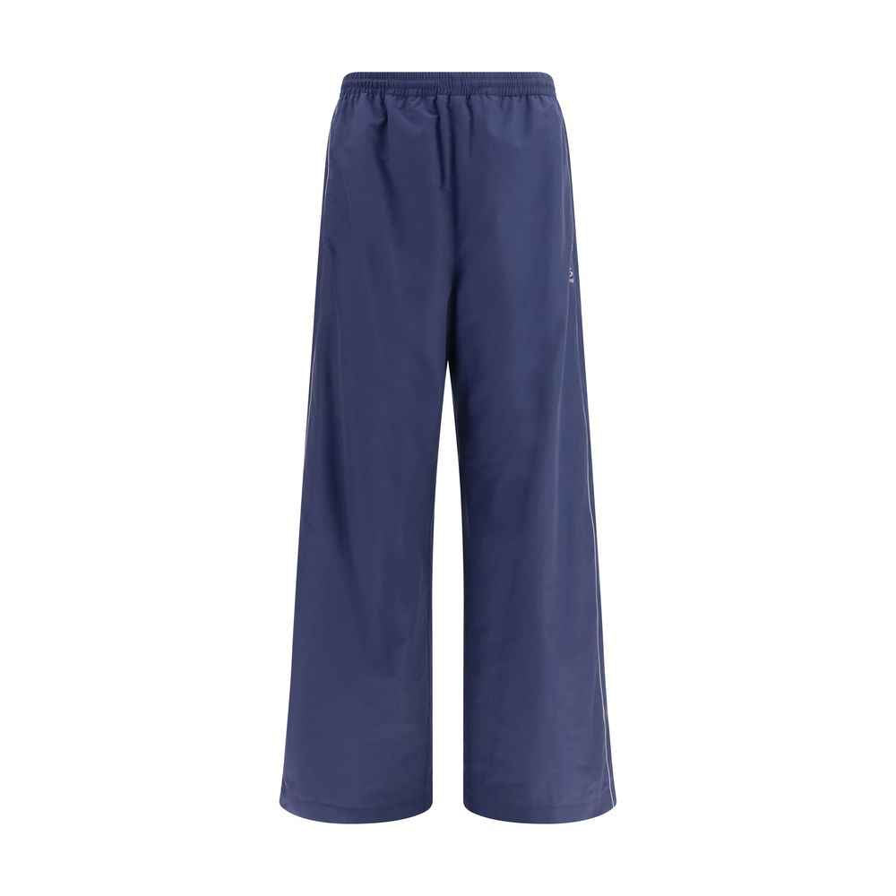 Blue Cotton Athletic Pants