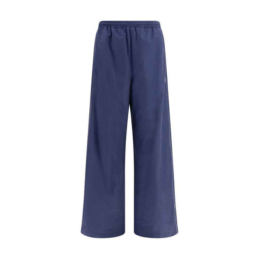 Blue Cotton Athletic Pants