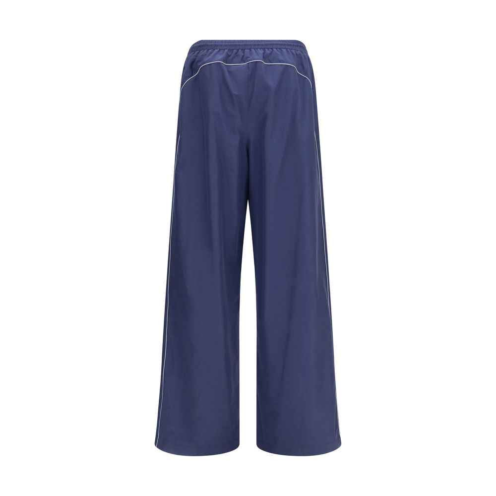 Blue Cotton Athletic Pants