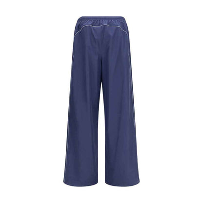 Blue Cotton Athletic Pants