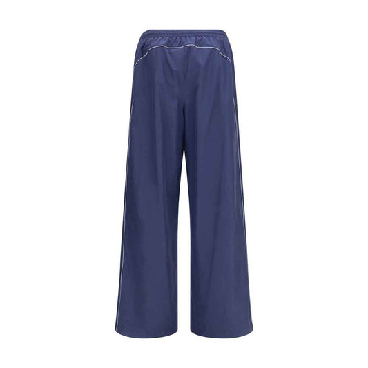 Blue Cotton Athletic Pants