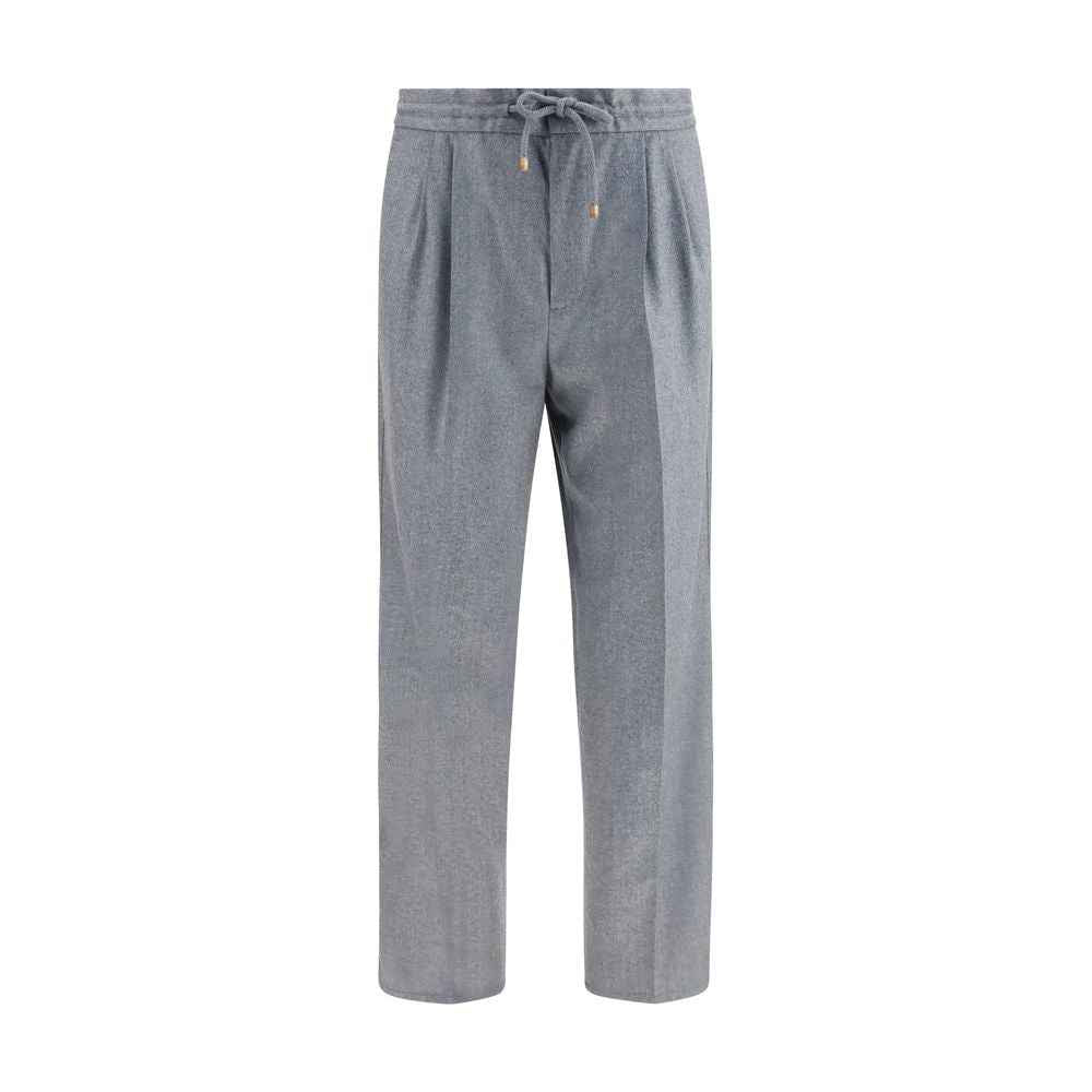 Gray Wool Oves Aries Casual Pants