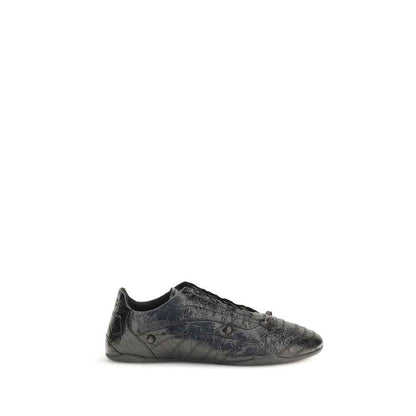 Black Calf Leather Bos Taurus Athletic Sneakers